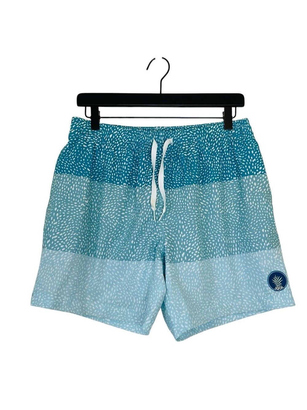 Chubbies The Whale Sharks Classic Swim Trunk Blue Stripe With Spots 5.5” Size Me